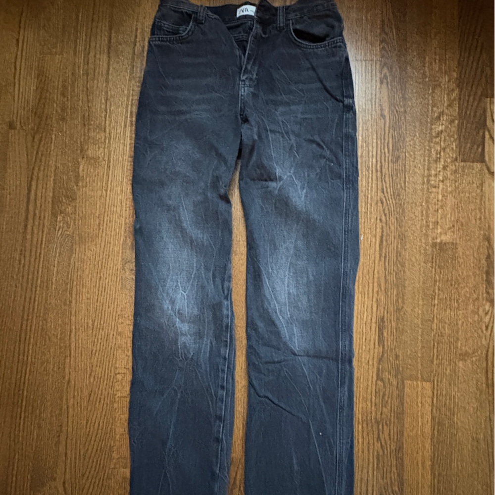 Zara Black Straight Jeans Classic Style